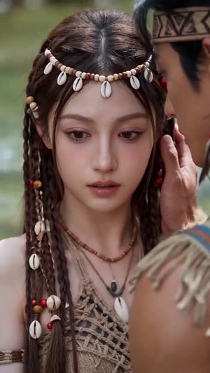 穿越蛮荒我成了部落女神（60集）不睡觉也要看完的短剧